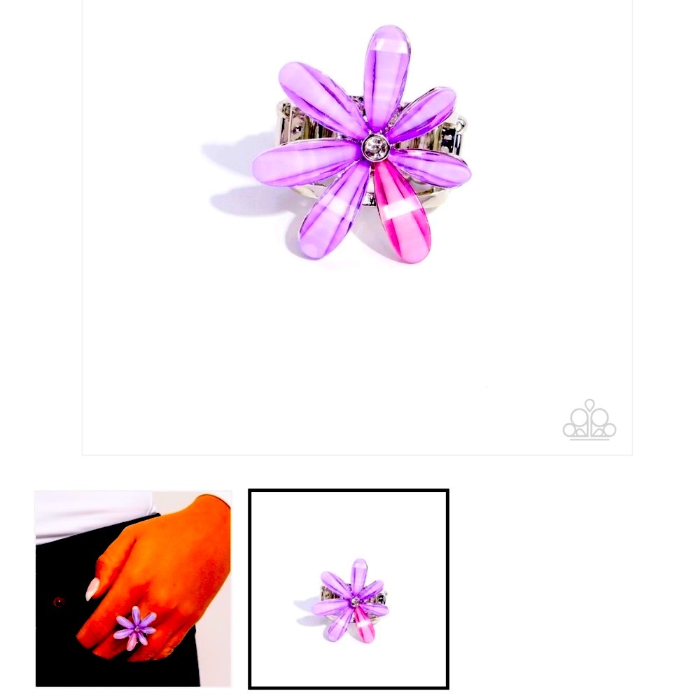 💜🩷💜 “FLORAL FEASIBILITY” PURPLE RING ~ PAPARAZZI❗️ GORGEOUS❗️ 💜🩷💜 - Picture 4 of 4